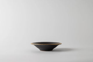 黒釉金彩 平鉢