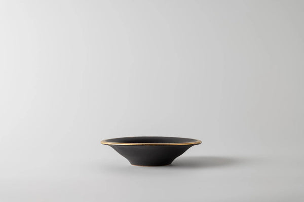 黒釉金彩 平鉢